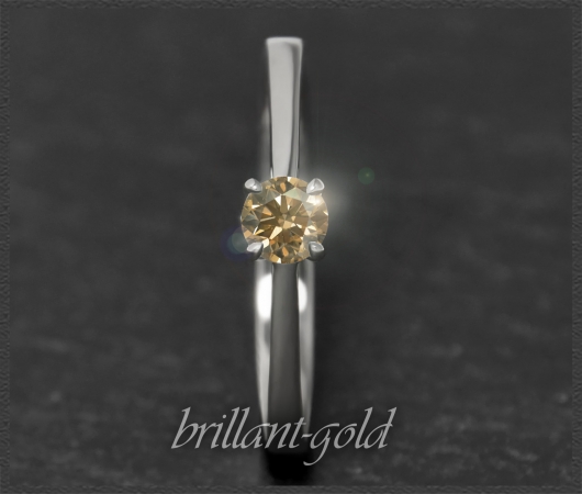 Brillant 585 Weißgold Ring 0,29ct, VVS